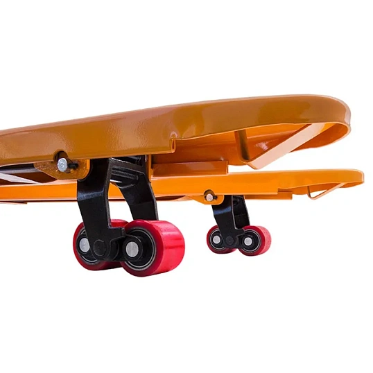 Тележка гидравлическая 2500 кг, 1150х550мм, пол.колесо,дв.пол.ролик AC 25