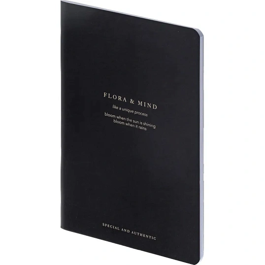 Тетрадь общая, BS, 150х210мм, 48л., клетка, скрепка. Flora, черный N4138
