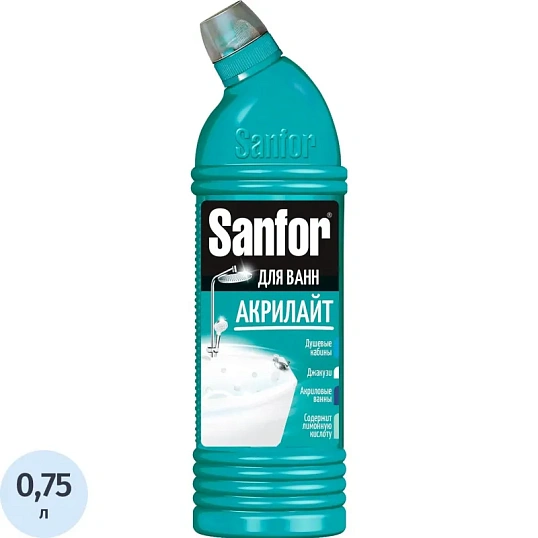 Средство для сантехники SANFOR для ванн АКРИЛАЙТ, 750 г