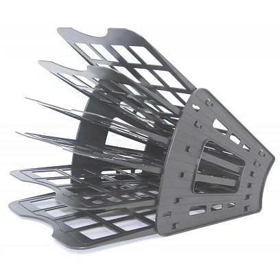 Лоток вертикальный Attache Веер сборный на 5 отделений черный юк