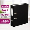 Папка-регистратор 80 мм Attache , черный Экономи,ПБП1,карм.кор