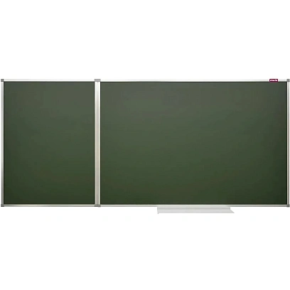 Доска магнитно-меловая Attache 2-х секционная без разлиновки