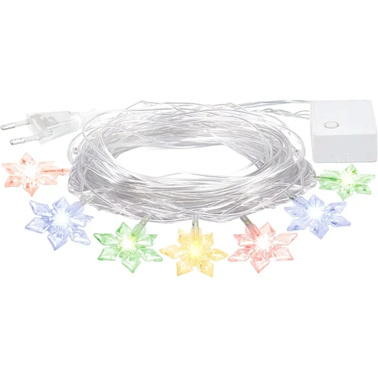 Гирлянда светодиодная Vegas Цветочки 80 мульти, 8 реж.  10 м 55084