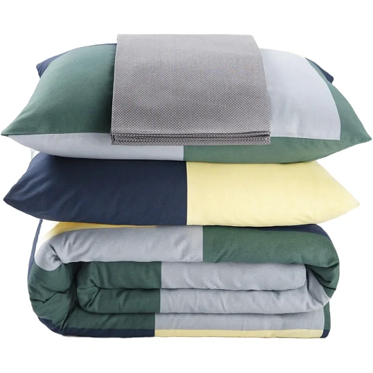 Постельное белье 1,5сп  Бязь (нав.70х70-2шт),Green cage