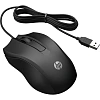 Мышь компьютерная HP проводная Wired Mouse 100 черный (6VY96AA)