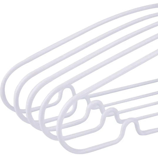 Вешалка-плечики WW_Attache MHT001/MHP048 мет,прям,пок.ПВХ,р48-50 бел.УП10шт