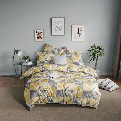 Постельное белье 2сп Макси  Бязь (нав.50х70-2шт),Marble