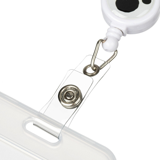 Картхолдер на рулетке с карабином Комус Класс Лапка, трос 45 см