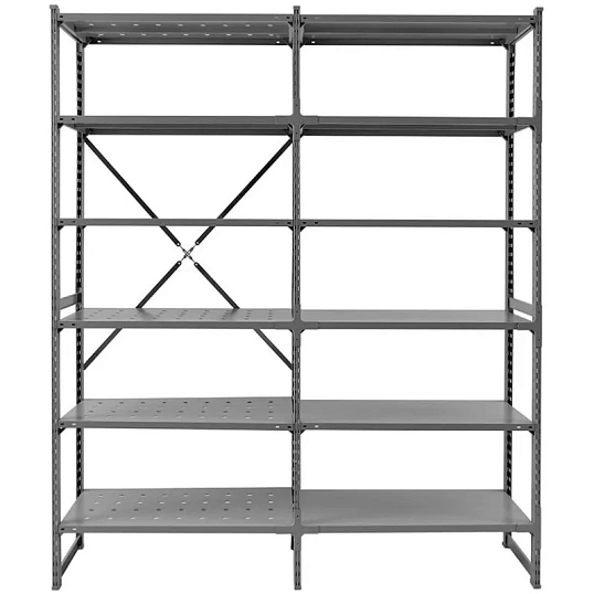 Стеллаж металлический ГТС_ТСУ Универсал, 2200x1060x500, Полки: 6 шт. метал