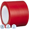 Лента для разметки Vell  75ммx33м, красная, 0,15 мм, ПВХ (315908)