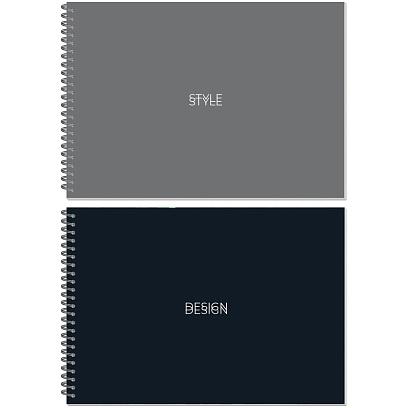 Альбом для рисования Комус Класс Минимализм,А4,40л,спираль,в асс,2шт/уп