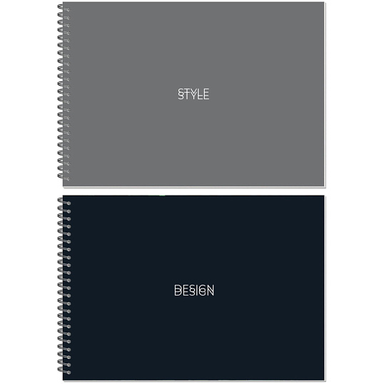 Альбом для рисования Комус Класс Минимализм,А4,40л,спираль,в асс,2шт/уп