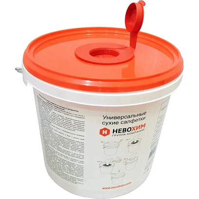 Салфетки сухие Невохим для дезинфекции мельтблаун 200 шт/уп, в конт 3,0 л