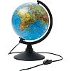 Глобус физико-политический с подсветкой,210мм