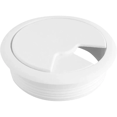 Заглушка кабель-канала Н-ЗЭБф круглая D60 белая