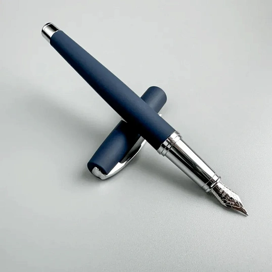 Ручка перьевая SIENNA В МЕТАЛЛ PREMIUM ФУТЛ.0,7мм,син корп син 20-0344/10
