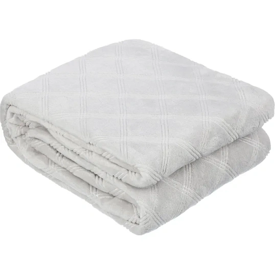 Плед микрофибра Luscan, фактура серый 200х220