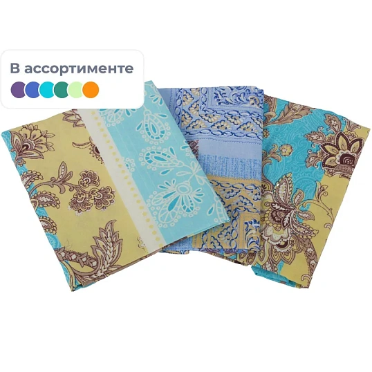 Простыня 1,5сп (150х210) набивн.бязь 125г/м2, 10шт., ассорти