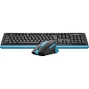 Набор клавиатура+мышь A4Tech Fstyler FG1035 NAVY BLUE USB беспров.чер/син