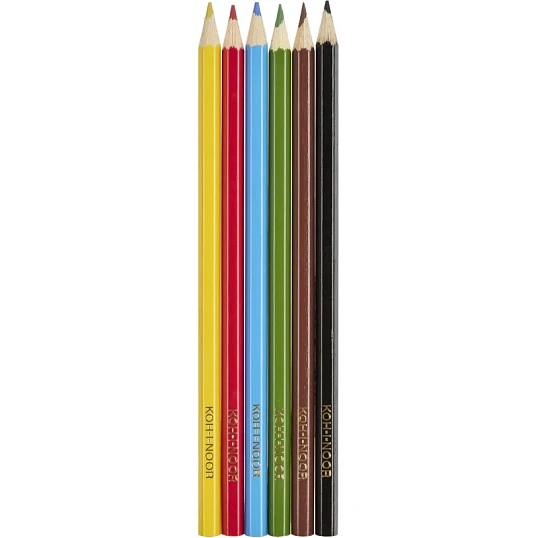 Карандаши цветные KOH-I-NOOR ПТИЦЫ 6 цв. шестигр, 3551/6 2 KS