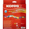 Карандаши цветные 48цв 24шт 3-гран,двустор с точилкой Kores 93224.
