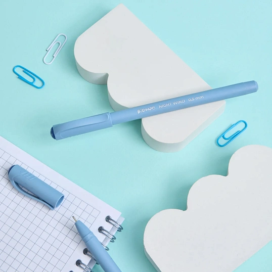 Ручка шариковая неавтомат. Комус Night Wind,д.ш.0,7мм,лин.0,5мм,син,гол.кор