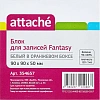Блок для записей в подставке ATTACHE Fantasy 9х9х5 оранж белый блок 80г/92