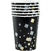 Стакан одноразовый Конфетти Party черный 250мл 6шт/уп,1502-5503