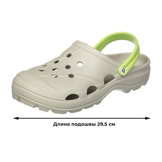 Сабо мужские EVART Ола дымчато-серый/салатовый р.42