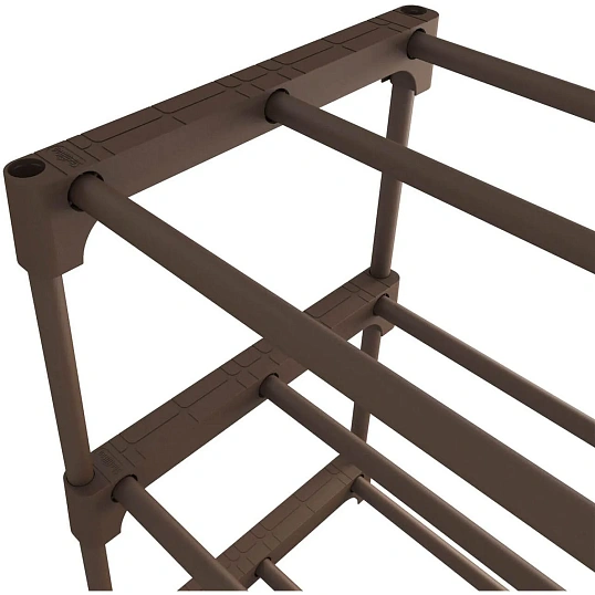 Полка для обуви EL_Sheffilton SHT-SR6-P, пластик, коричн/коричневы