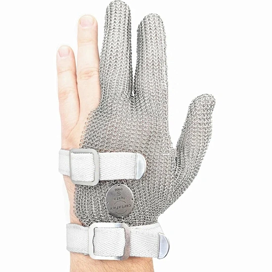 Перчатка кольчужная Certaflex Prima 3-палая с ремешком TPU р.S,ЧЕРКИЗОВО