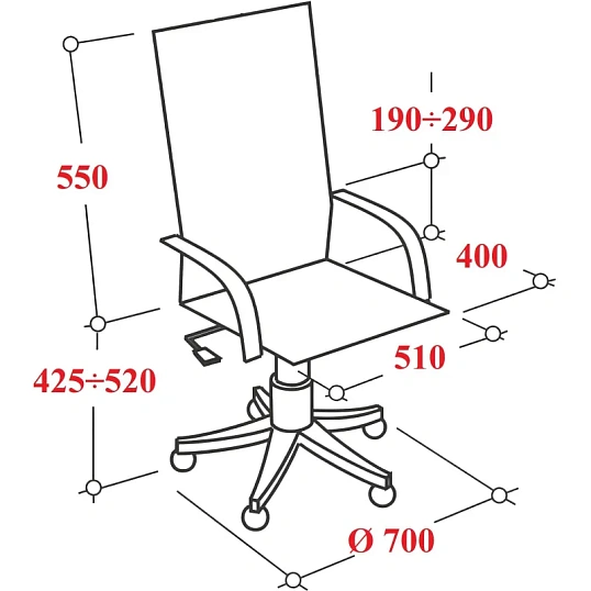 Кресло VB_EChair 663 TC-H черный TW-01 38-418 сетка/ткань
