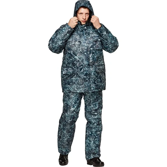 Костюм зимний Охранника с п/к КМФ цифра серый(р.52-54) 182-188