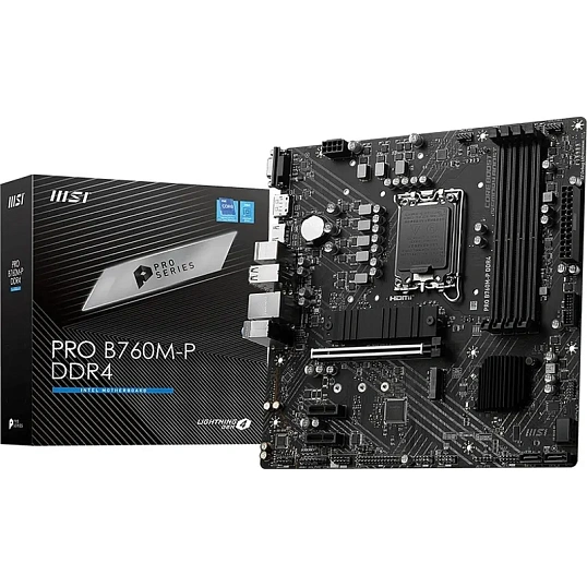 Материнская плата MSI PRO B760M-P DDR4 s1700, Intel B760, 4xDDR4, mATX