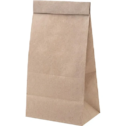 Пакет бумажный, 120х80х240 мм, 50 гр/м2, крафт, 1000шт/уп