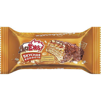 Конфеты ДаЕжь с карамелью, арахисом и криспи 1,5кг уп