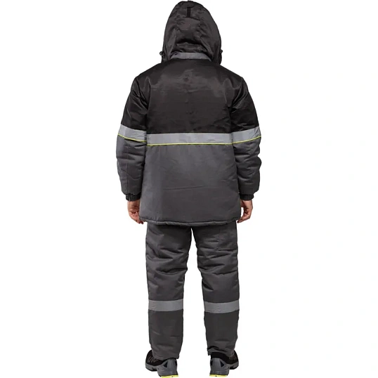 Куртка рабочая зимняя муж з43-КУ сер/чер (р.44-46) 182-188 (серия З)