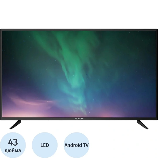 Телевизор Polarlne 43PL52TC-SM, FHD, смарт (Wildred)