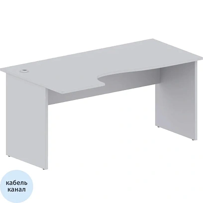 Стол Easy One левый (874,875) серый Ш1600 Г900