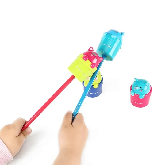 Точилка M&G So Many Cats, 1 отверстие, с контейнером, в ассорт, для детей