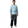 Халат н/с , на завязк, рук.манж, дл.110см, XL, пл 20, голуб, 10 шт/уп