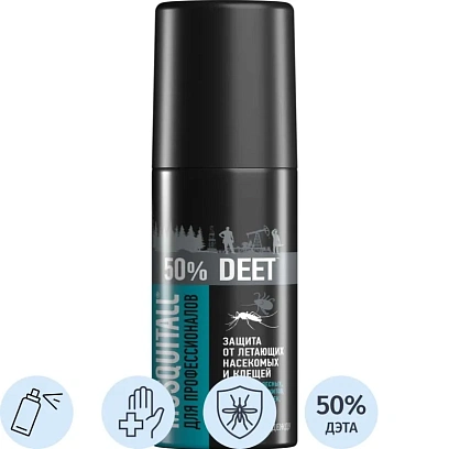 Спрей репеллентный MOSQUITALL Профессион защита от всех насекомых, 100 мл