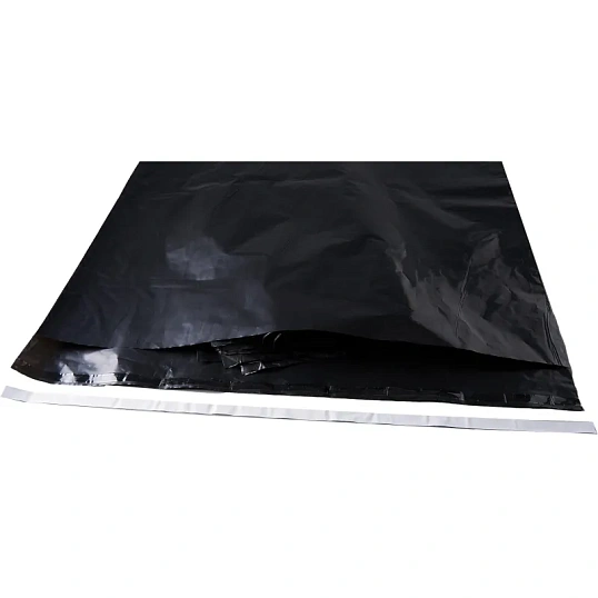 Корд курьерский пакет,без печати,без кармана,черн.,500х600+40,40мкм,50шт/уп