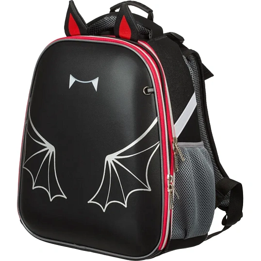 Ранец Комус Класс Basic Летучая мышка , черный, 2 отд, эргоном спинка