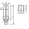 Лампа люминесцентная КЛЛ OSRAM CFL DULUX D 26W/840 G24D-3 123047