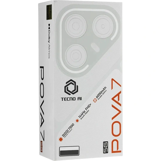 Смартфон Tecno POVA 7 5G 256Gb 8Gb Magic Silver