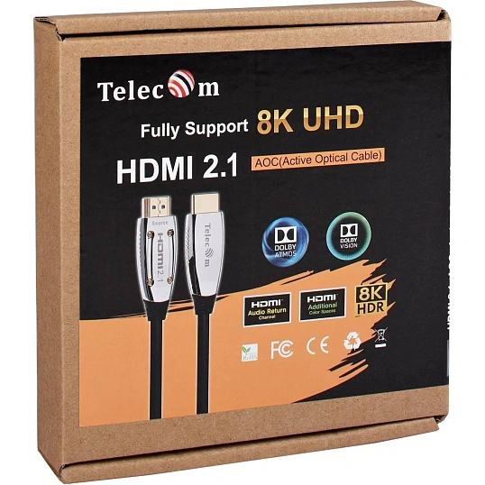 Кабель активный оптический HDMI 19M/M,ver. 2.1, 10m Telecom <TCG2120-10M