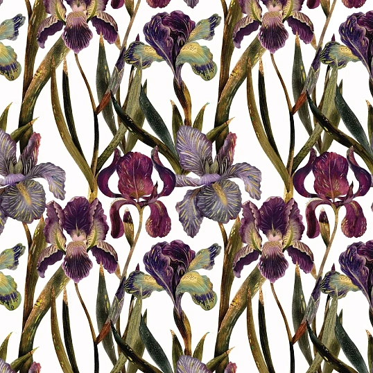 Бумага упаковочная FLORA.ИРИСЫ, 50 х 70 см (4 листа), 2-794/03