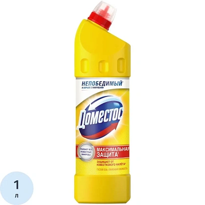 Средство для сантехники ДОМЕСТОС универсальное Лимонная свежесть 1л