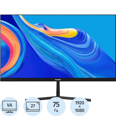 Монитор Sanc N2753 (M2753) 27/IPS/FHD/75Hz/8ms/300cd